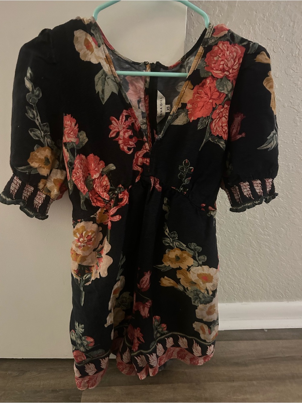Black floral Romper